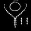 Fashion Geometric Rhinestone Jewelry Set - Necklace, Earrings, and Bracelet