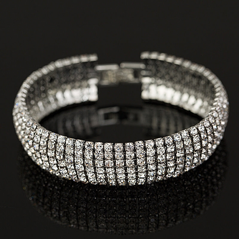 Fashion Geometric Crystal Rhinestone Women's Bangle Bracelet