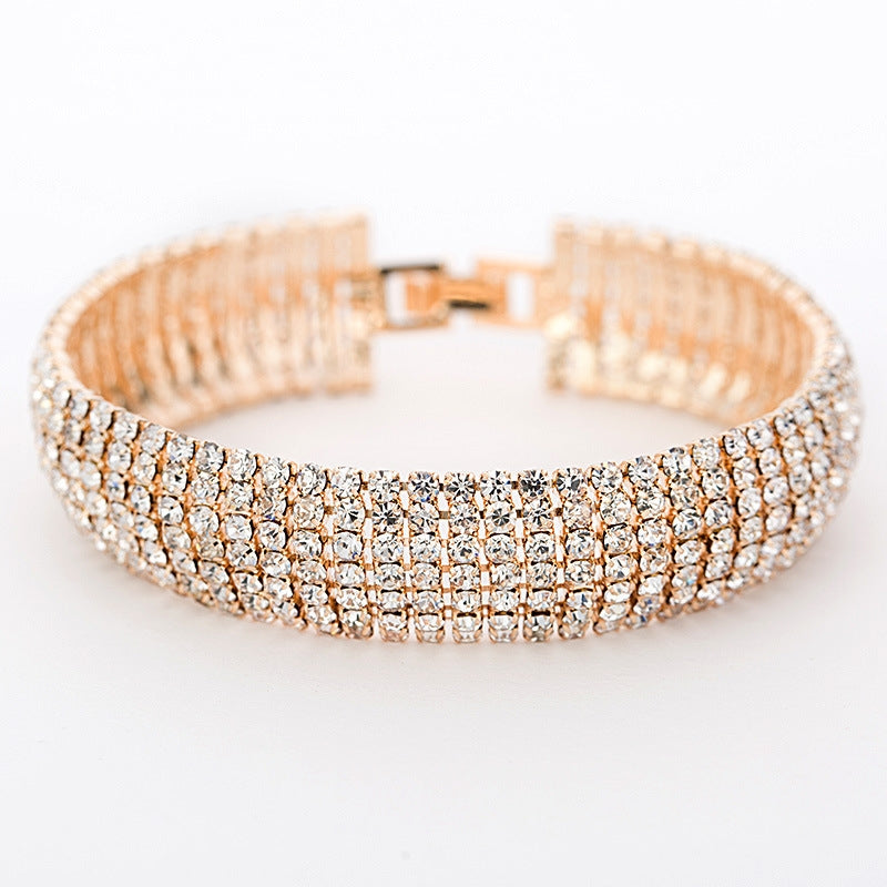 Fashion Geometric Crystal Rhinestone Women's Bangle Bracelet