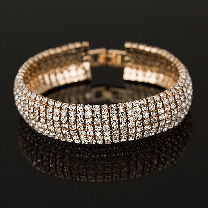 Fashion Geometric Crystal Rhinestone Women's Bangle Bracelet