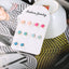 Fashion Geometric Colorful Gemstone Alloy Earrings Set - 5 Pairs