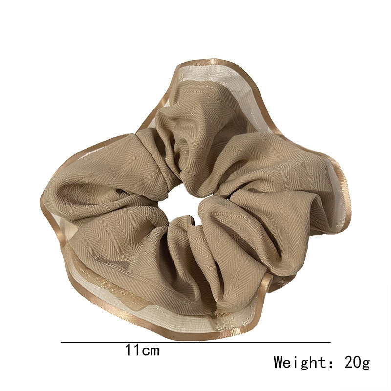 Geometric Satin Hair Tie - Korean Summer High-End Scrunchie, Simple Ponytail Holder, Versatile Hair Accessory