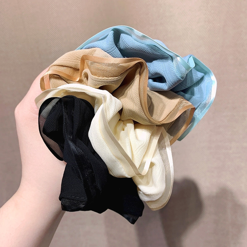 Geometric Satin Hair Tie - Korean Summer High-End Scrunchie, Simple Ponytail Holder, Versatile Hair Accessory