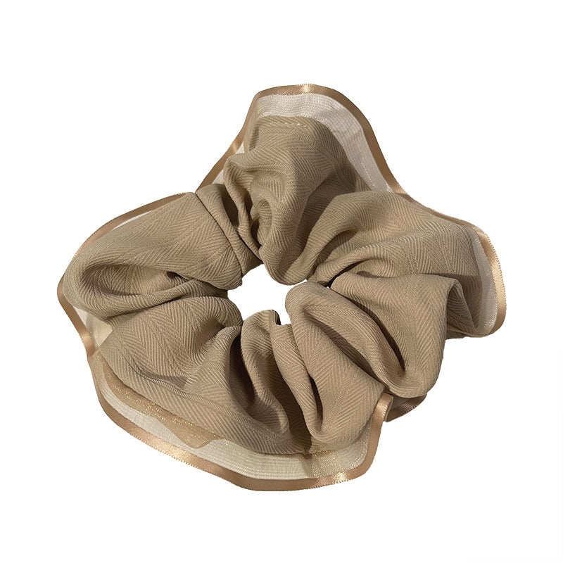 Geometric Satin Hair Tie - Korean Summer High-End Scrunchie, Simple Ponytail Holder, Versatile Hair Accessory