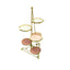 Fashion Geometric Flannel Jewelry Display Stand with Metal Rack