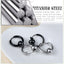 Geometric Stainless Steel Tassel Hoop Earrings for Non-Pierced Ears