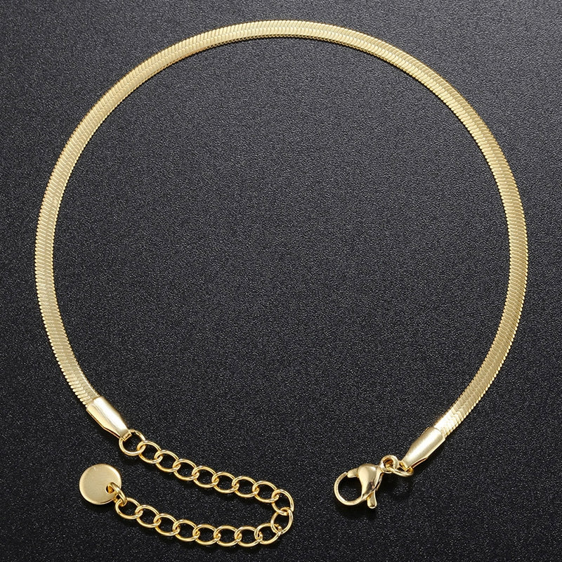 Geometric Stainless Steel Snake Chain Bracelet 2.5mm