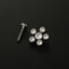 Geometric Stainless Steel Zircon Lip and Ear Studs