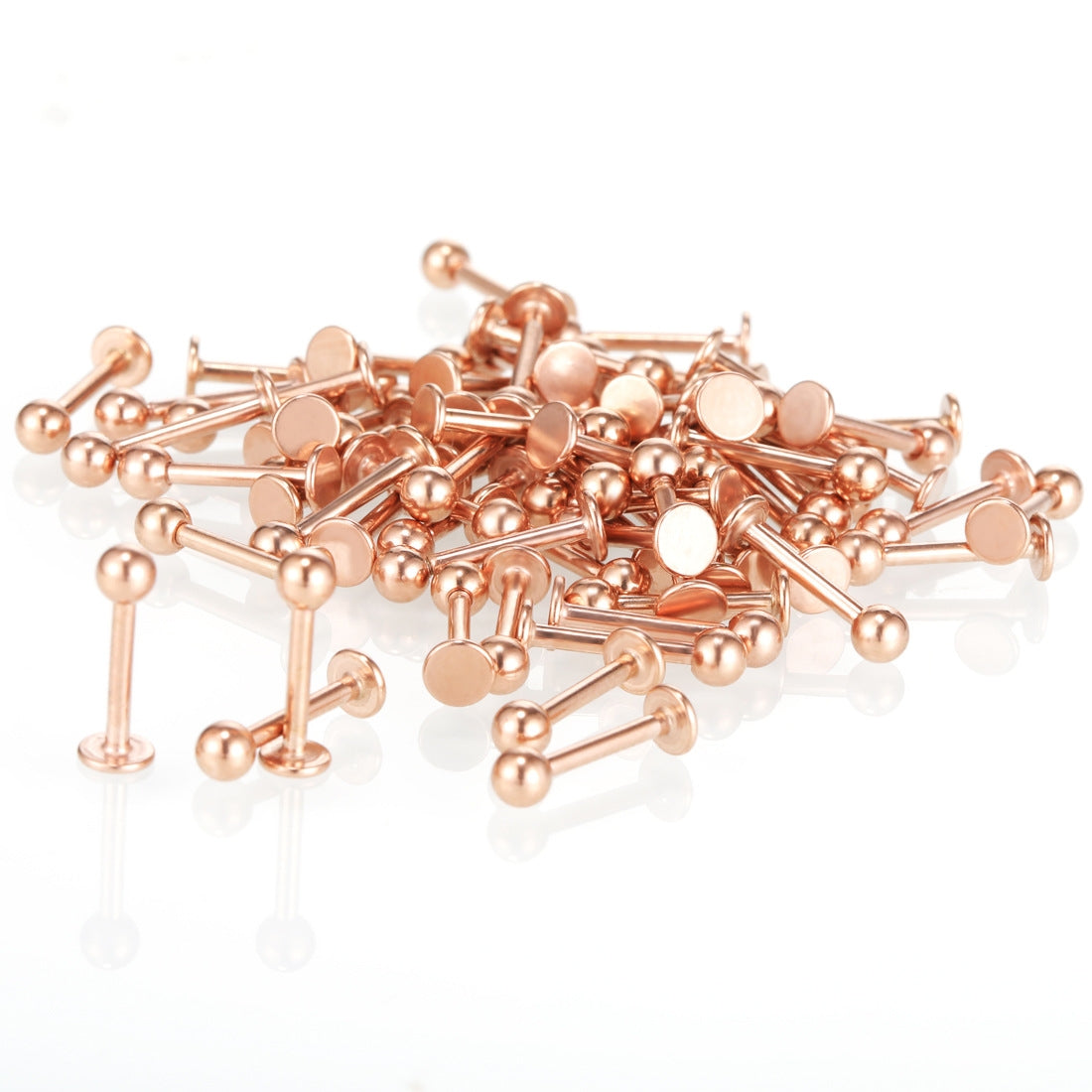 Geometric Stainless Steel Multi-Color Lip Stud Earrings