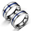 Fashion Geometric Blue Titanium Steel Minimalist Couple Ring