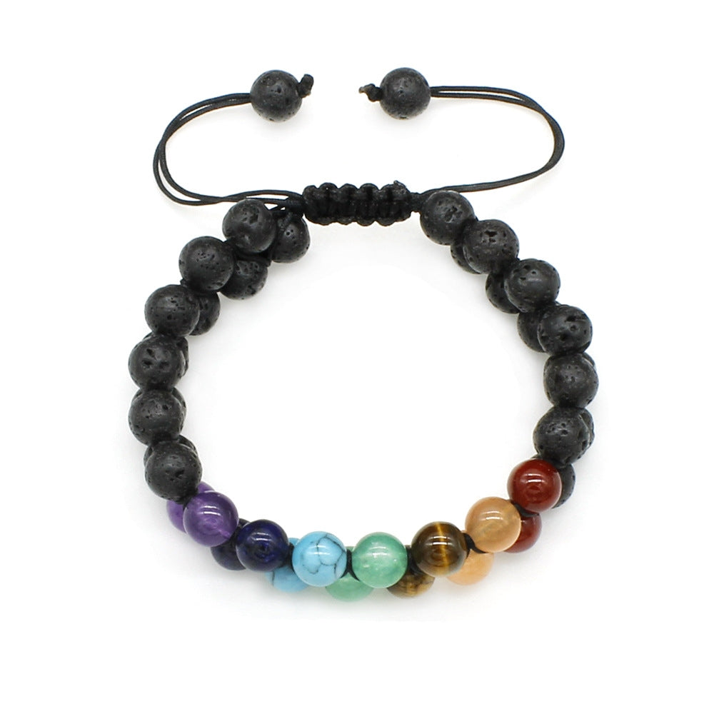 Geometric Stone Beaded Double Layer Bracelet