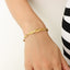 Geometric Titanium Steel Double Layer Snake Chain Bracelet - Minimalist Design, Non-Fading 18k Gold Plated