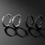 Geometric Titanium Steel Hypoallergenic Hoop Earrings for Men and Women