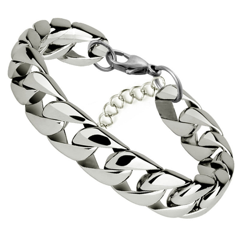 Fashion Geometric Titanium Steel Men's Bracelet 3.2mm Chain