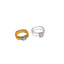 Geometric Acrylic Resin Multicolor Women's Rings