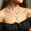 Elegant Baroque Pearl Layered Necklace with Gold Branch Leaf Design