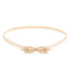 Golden Leaf Elastic Waist Belt for Women - Summer Dress Accessory