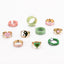 Fashion Heart Alloy Enamel Adjustable Ring