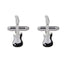 Fashion Star Skull Titanium Steel Cufflinks with Crystal Accents