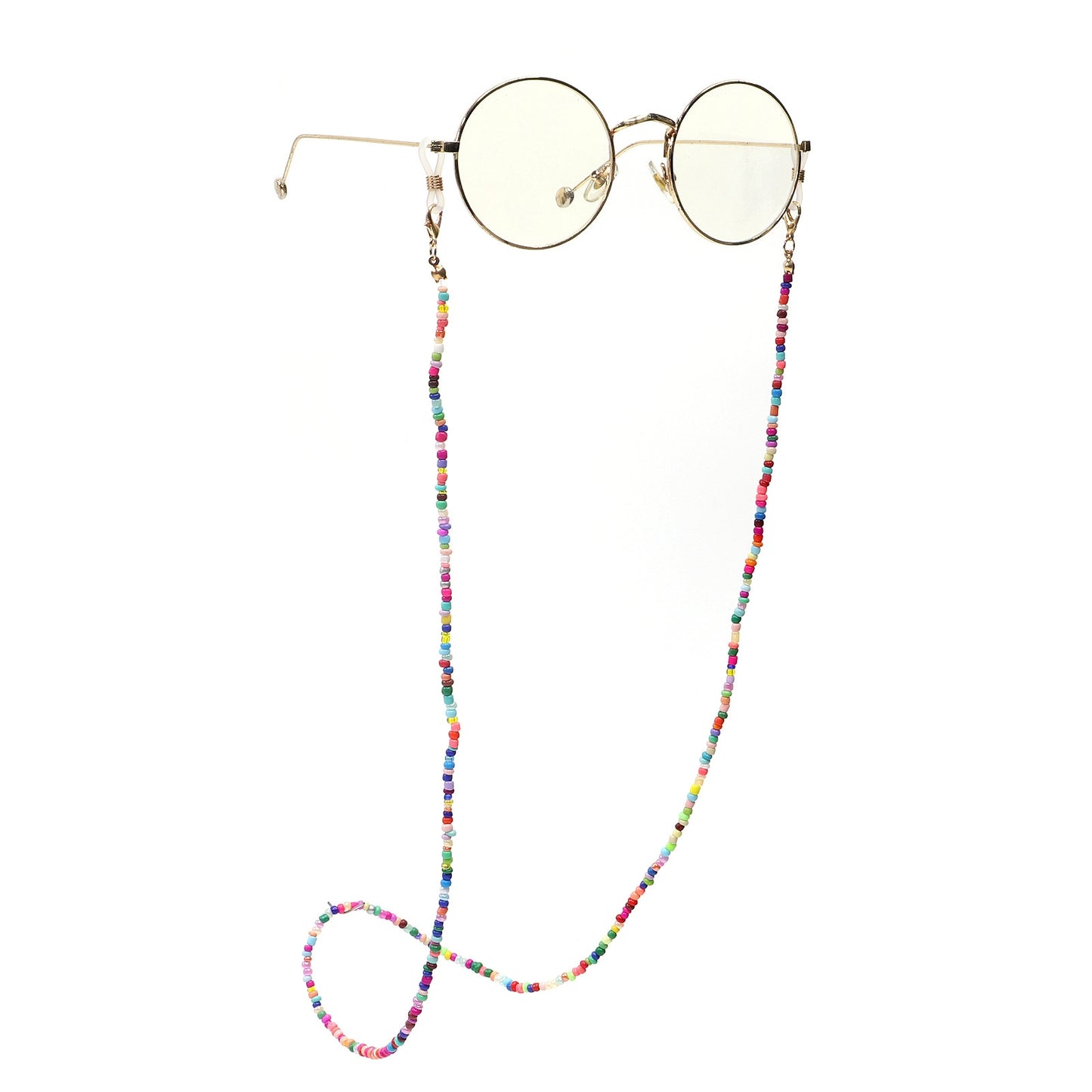 Fashion Handmade Mixed Color Rice Bead Eyewear and Mask Chain