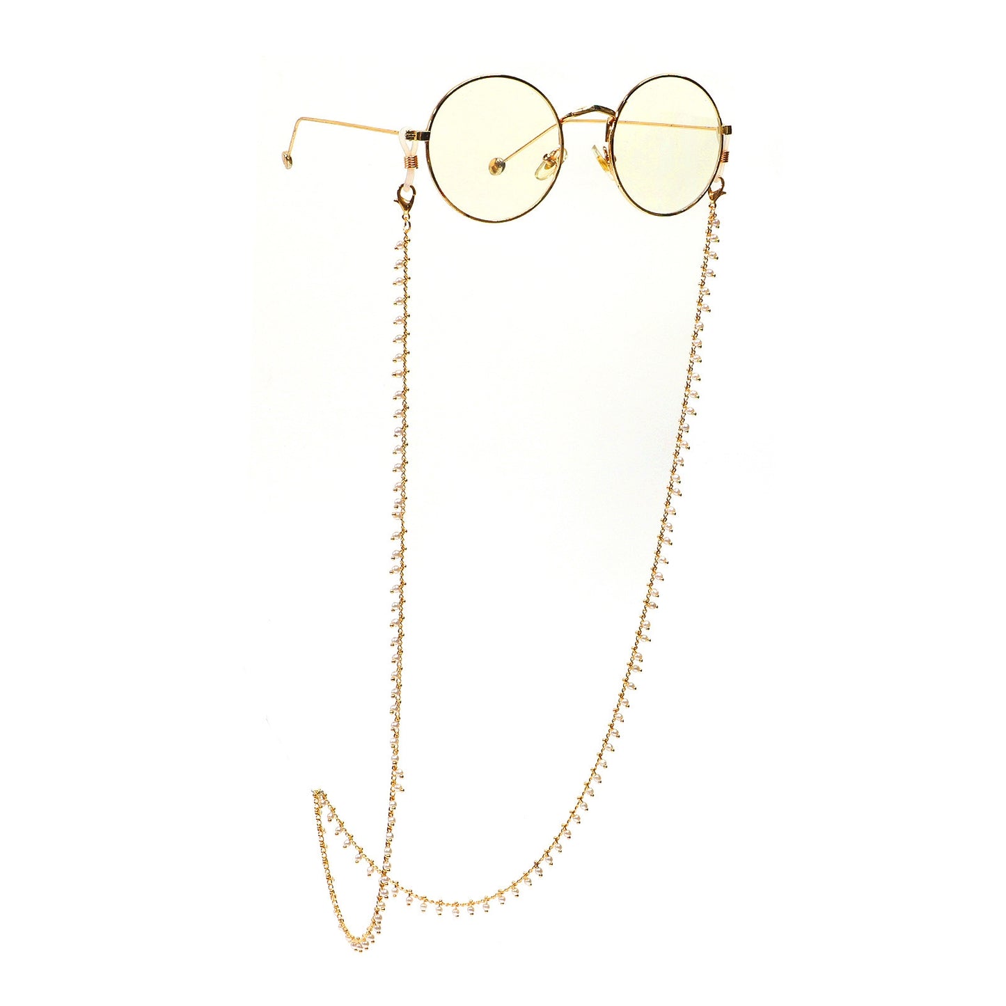 Fashion Handmade Pearl Glasses and Mask Chain