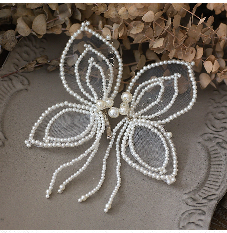 Handmade Silk Yarn Butterfly Hairpin Bridal Hair Accessories Set