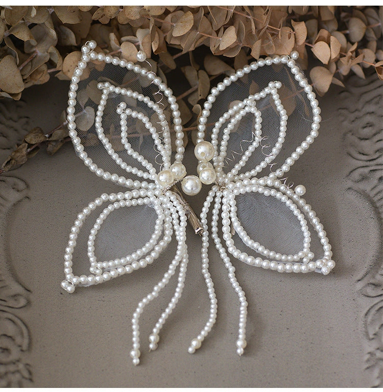 Handmade Silk Yarn Butterfly Hairpin Bridal Hair Accessories Set