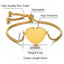 Fashion Heart Adjustable 18K Gold Plated Stainless Steel Bracelet