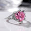 Fashion Heart Zircon Crystal Copper Ring for Women - Luxury Wedding Engagement Band