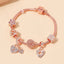 Fashion Heart Floral Lantern Beaded Bracelet