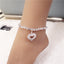 Fashion Rhinestone Heart Pendant Anklet for Women