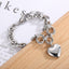 Fashion Heart Pendant Stainless Steel Bracelet for Women