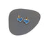 Fashion Heart Shape Alloy Enamel Ear Clips with S925 Silver Needle Blue Heart Stud Earrings