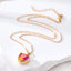 Heart Shape Crystal Pendant Necklace for Women - Colorful Alloy Design