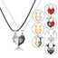 Fashion Heart Magnetic Couple Pendant Necklace with Leather Rope