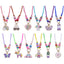 Colorful Butterfly Heart Kids' Friendship Bracelet and Necklace Set