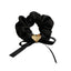 Heart Shape Metal Love Hair Tie with Streamer Bow and Leather Band