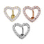 Fashion Heart Shape Zircon Inlaid Unisex Belly Ring