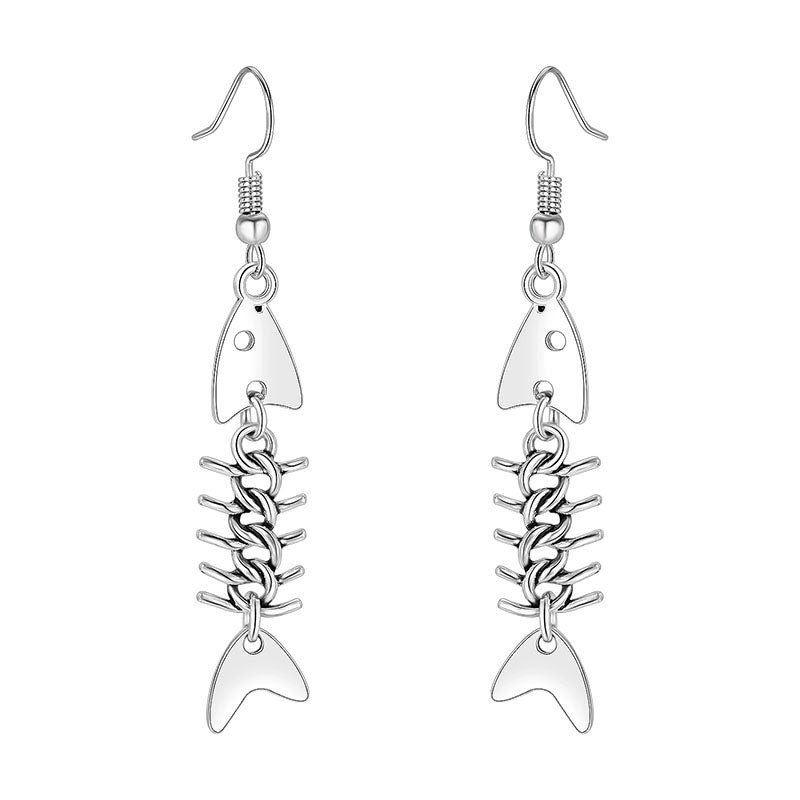 Fashion Heart Shape Fish Alloy Patchwork Earrings