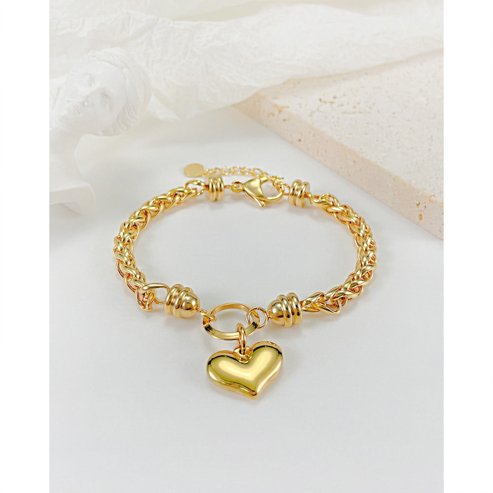 Fashion Heart Stainless Steel Luxury Bracelet