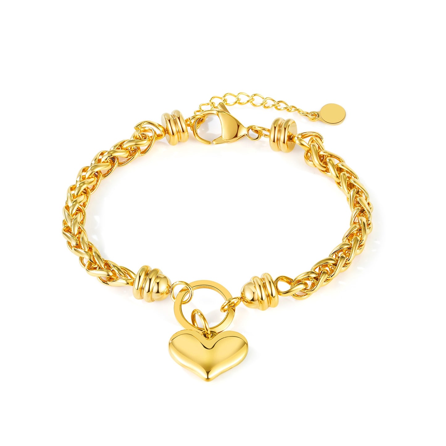 Fashion Heart Stainless Steel Luxury Bracelet