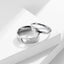 Fashion Titanium Steel Heart-shaped Hollow Couple Ring for Men and Women