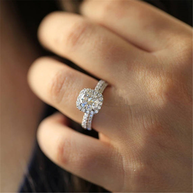 Fashion Hearts and Arrows Rhinestone Alloy Ring Set for Women