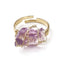 Fashion Irregular Natural Stone Adjustable Copper Plated Ring