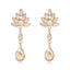 Elegant Rhinestone Water Drop Bridal Earrings with Vintage Alloy Gemstone Tassels