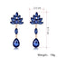 Elegant Rhinestone Water Drop Bridal Earrings with Vintage Alloy Gemstone Tassels