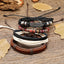 Hand-Woven Retro Cowhide Bohemian Bracelet Set