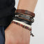 Hand-Woven Retro Cowhide Bohemian Bracelet Set