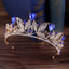 Elegant Baroque Leaf Rhinestone Crown for Brides and Banquet Accessories