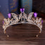 Elegant Baroque Leaf Rhinestone Crown for Brides and Banquet Accessories